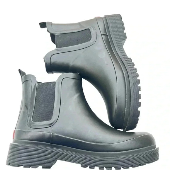 Chooka Women's Waterproof Plush Chelsea Bootie Fashion Rain Boot Preowned - Picture 7 of 8